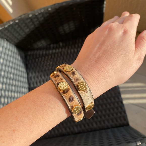 Tory Burch Jewelry - Cheetah print Tory Burch wrap bracelet